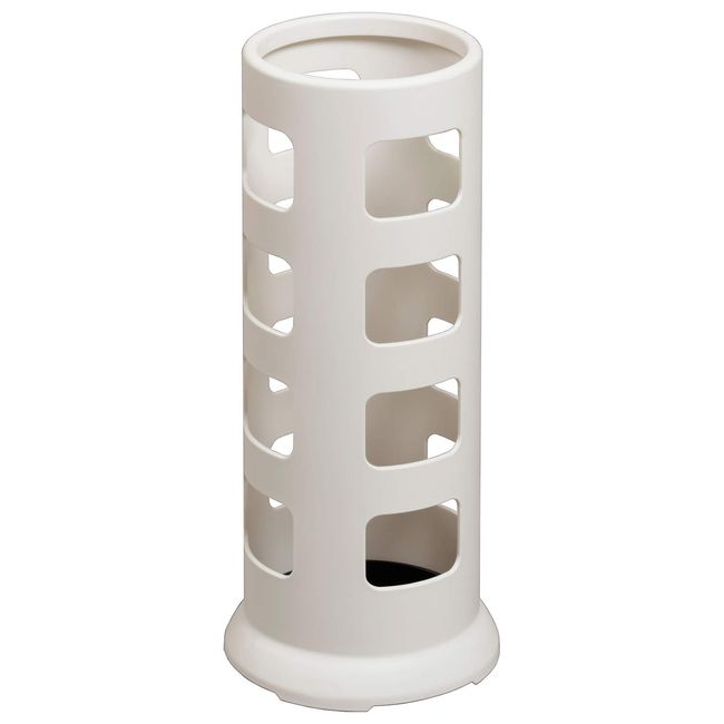 Ohara Industry UB-322 Umbrella Stand, White, Approx. Diameter 7.7 x 17.7 inches (19.5 x 45 cm), Round Size, Holds Approx. 8