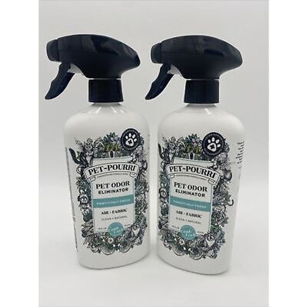 Lot of 2 - Pet Pourri Pet Odor Eliminator Pawsitively Fresh 16oz Each New