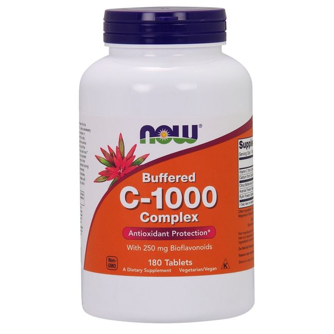 NOW Foods Vitamin C-1000 Complex, Buffered, 180 Tablets