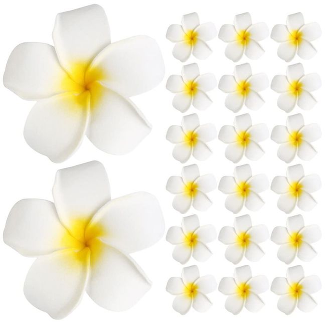 20Pcs Hawaiianische Blume Haarspangen Künstliche Plumeria Haarspangen Clip Hawaii Böhmen Stil Braut Haarspange Orchidee Blume Kopfschmuck für Strandparty Blumen Haarschmuck 9Cm