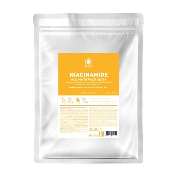 Name Skin Care Alginate Powder Face Mask with Niacinamide and Peptide Complex - Peel Off Korean Beauty Natural Fascial Skincare - Hydrating Moisturizing Exfoliating Kit - 2.2lb, 40 Applications