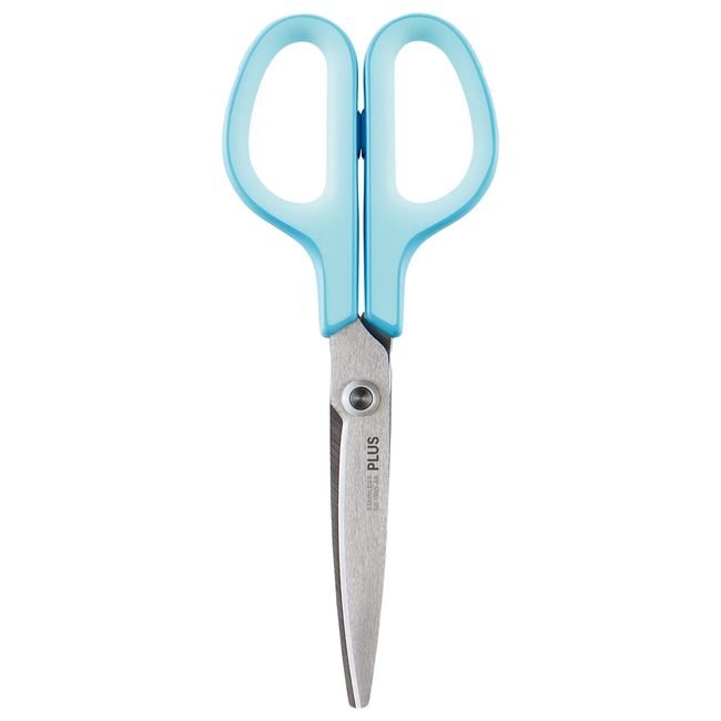 Plus Scissors SC-190S-AB 35-739 Fit Cut Curved Standard Antibacterial Grip Long Blue