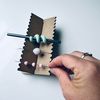 CREATEALONG.COM Original MDF Wood Collapsable Design + Made in USA Clay Bead Baking Drying Rack 20 Thin Sharp Bead pins