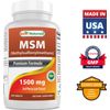 3 Pack Best Naturals MSM 1500 mg 180 Tablets