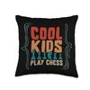 Chess Player Cool Kids Play Chess Board Game Strategy Smart Throw Pillow