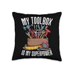 Handyman, My Toolbox Is My Superpower, Craftsman Throw Pillow