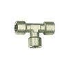 T-piece 1 Inch IG Brass Nickel-Plated