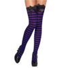 Smiffys Stockings (Black/ Purple Striped)