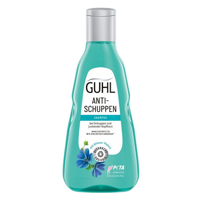 Guhl Anti-Schuppen Shampoo - Inhalt: 250 ml - Befreit effektiv von - Haartyp: juckende Kopfhaut - Dermatologisch bestätigt - für Damen und Herren