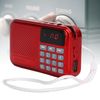 Portable FM Digital Radio with LED Display, Multifunction Player with Memory Function, Wireless FM Radio Support Memory Card USB Playback