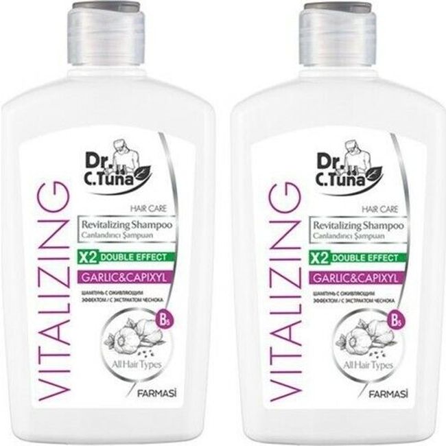 Dr. C. Tuna Vitalizing Garlic & Capixyl Shampoo for Hair 16.9oz(500ml) 2 Count