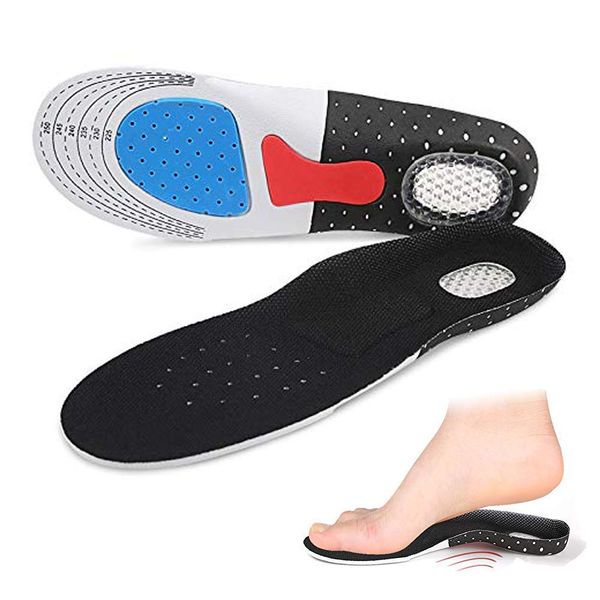 Insole, Shock Absorption, Breathable, Deodorizing, Antibacterial, Flat-Foot, Human Body, 3D, Memory Foam, Cushion, Arch Support, Reduces Fatigue, Sports, Work, For Standing Work, Sneakers, Boots, Shoe Care (S, 8.9 - 10.0 inches (22.5 - 25.5 cm))