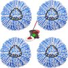 4 Pack Spin Mop Replacement Heads Compatible with O Cedar EasyWring Spin Mop,Microfiber Spin Mop Refills, Easy Cleaning Floor Mop Head Replacement