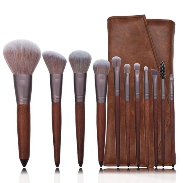 Professional Facial Makeup Brushes Set Soft Cosmetic Powder Blending Foundation Eyeshadow Blush Key