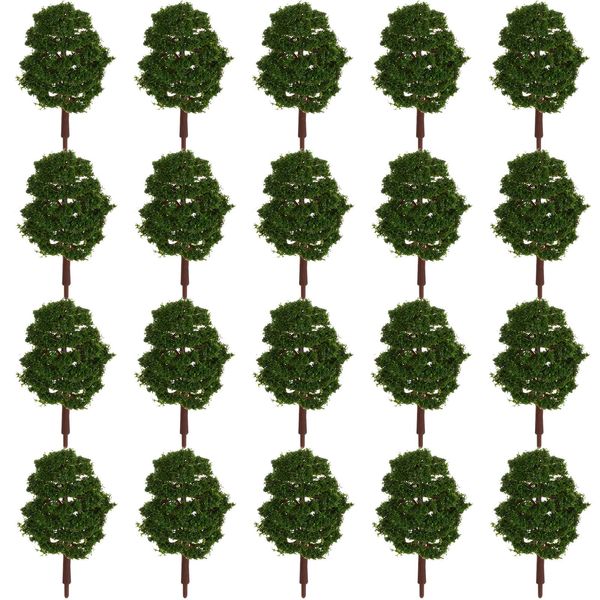 WINOMO 20pcs Model Trees Miniature Landscape Trees Scenery Train Railways Trees Scale 1:100