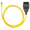 Yellow Cable 2M Data Line 12V RJ45 Adapter Ethernet to OBD for E-SYS Icom Coding, Plastic Copper Wire OBD-II Engine System Diagnostic Tools