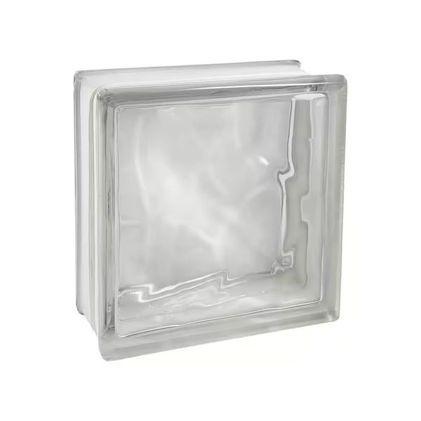 Wave Pattern Glass Block 3 Inch Thick Series 8 X 8 Basement Bathroom 10 Pack
