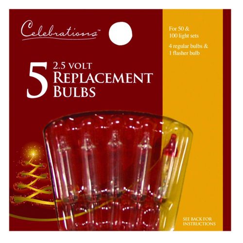 Celebrations Replacement Bulbs 2.5 V Clear Bulbs