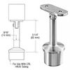 Brushed Stainless Post Mounted Adjustable Flat Saddle Hand Rail Supports