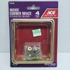 ACE Inside Corner Brace Bright Brass 4 Pack  3-1/2"     #5290598