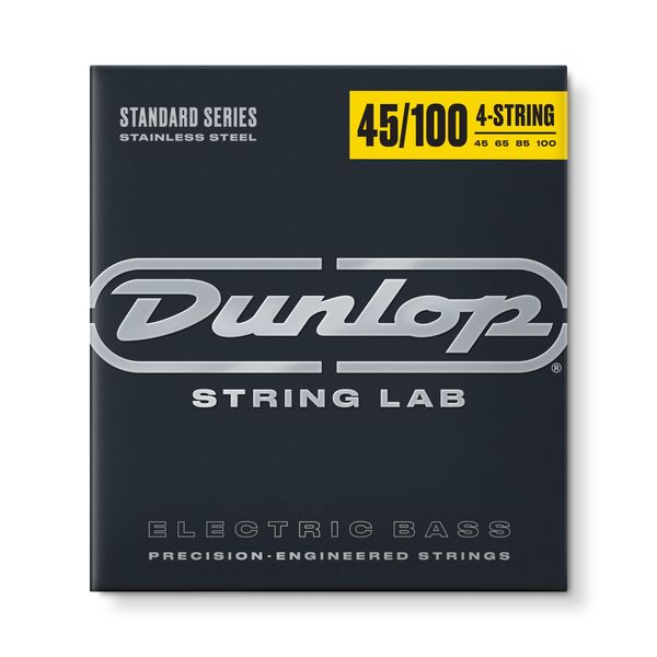 Dunlop DBS45100 4 String 45-100 Stainless Steel Bass Guitar Strings