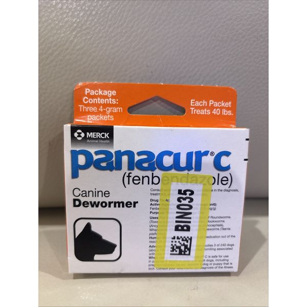 PANACUR C CANINE DEWORMER FENBENDAZOLE EXP 04/2027 SEALED