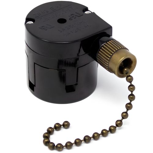 ZE-208S5-1T 4 Speed 5 Wire Ceiling Fan Pull Chain Switch Replacement Repair Kit 4 Way 5 Position Rotary Motor Controller 6A125VAC 3A250VAC - Bronze