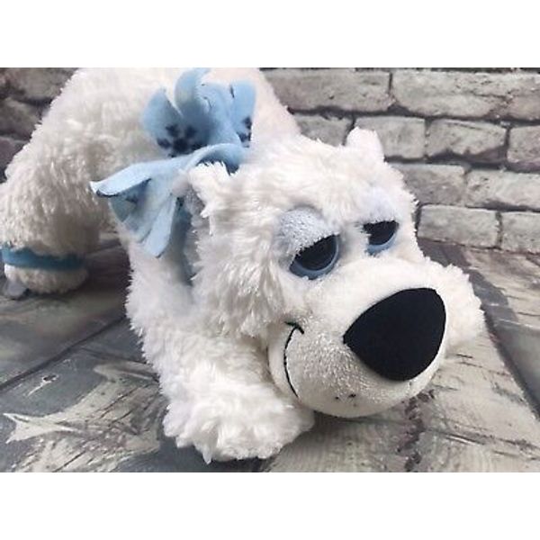 Big Eye Polar Bear Plush Ice Skating 12" Stuffed Animal Toy by Aurora