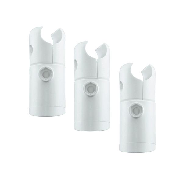Schulte Turbo Venice Straight Radiator Brackets, Alpine White, 20 mm Tube Diameter, Wall Mount Fixing Set, Bathroom Radiator Design Radiator