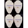 TENS SNAP ON REPLACEMENT ELECTRODE MASSAGE PADS (4) EASY CONNECT AND REUSEABLE