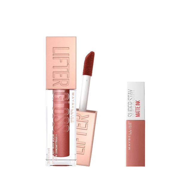 Maybelline New York Lifter Gloss Nemlendirici Dudak Parlatıcısı 016 Rust & Mini Super Stay Matte Ink Likit Mat Ruj 65 Seductress Makyaj Seti