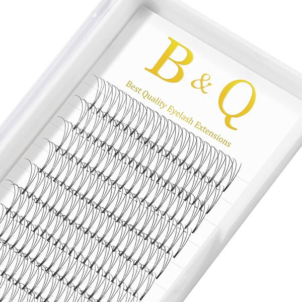 Pre Made Fan Eyelash Extensions 3D-0.10C-15mm Short Stem Premade Fans Eyelash Extension B&Q LASH 3D 5D 7D Pre Made Russian Lashes 0.07 0.1 Premade Russian Volume Lashes (3D-0.10C,15mm)
