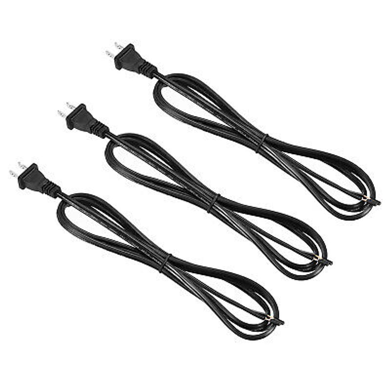 3pcs 6ft Lamp Cord SPT-2 18AWG UL Listed Power Wire Black Lamp Cords ...