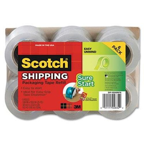 Scotch Refill Rolls for DP-1000 Easy Grip Tape Dispenser, 1.88 inch x 25yds, 6/Pack