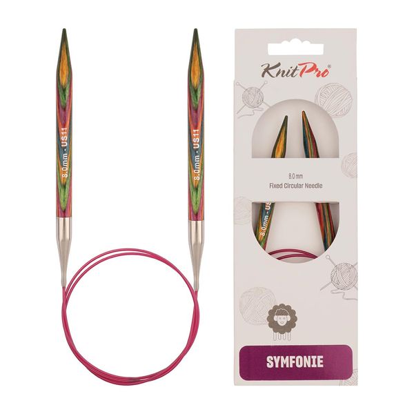KnitPro Symfonie Fixed Circular Needles 16" (40cm) | 8.00mm