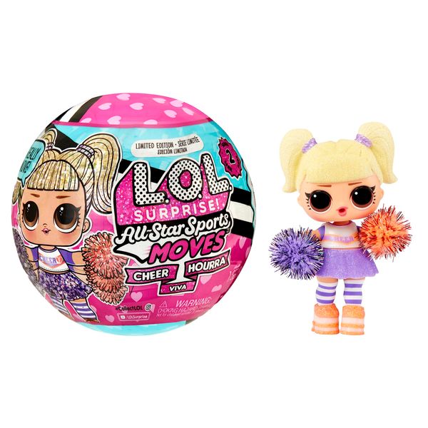 L.O.L. Surprise! All Star Sports Moves - Cheer- Surprise Doll, Theme, Cheerleading Dolls, Mix and Match Outfits, Shoes, Accessories, Limited Edition Collectible Doll Gift Girls Age 4+