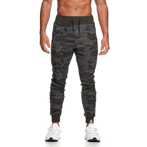 Manatsulife K-7 Men's Sweatpants, Jogger Pants, Training Wear, Camouflage, Long Pants, Slim Fit, Muscle Training, Gym, camo-black