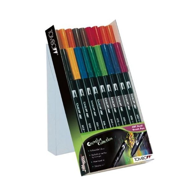 Tombow Dual Brushpens 18 Colour Set (Primary)