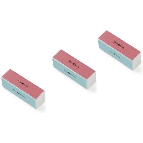 Manicare 3 Pack 4 Way Buffing Block For Nails, Removes Ridges And Creates An Instant High Gloss Shine, Easy To Use Manicure Tool For Shaping, Smoothing and Polishing Nails