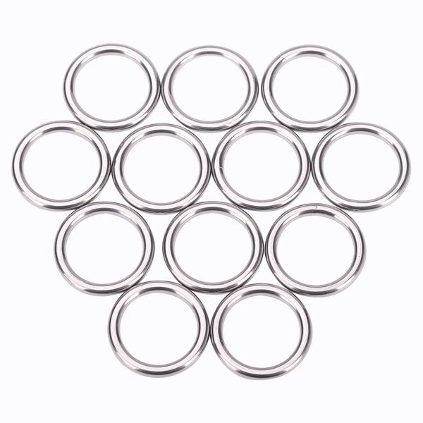 12 Pcs Metal O Rings 1 Inch Heavy Duty 304 Stainless Steel Welded O Ring Multi-Purpose O-Ring for Macrame, DIY Crafts, Hardware, Bags, Camping Belt, Dog Leashes, Keychain, Purse.