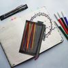 Luckious 2PCS Clear Pencil Pouch - Transparent Zipper Pencil Case (Black+White)