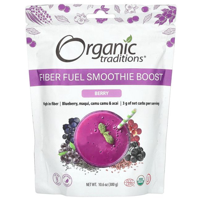 Fiber Fuel Smoothie Boost, Berry, 10.6 oz (300 g)