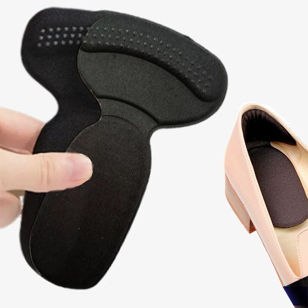 Shoe Rubbing Prevention Heel Pad, Set of 2, Includes Double Sided Tape, Black, Shoe Heel Protection Pad, Size Adjustment, Cushioning, Shock Absorption, Anti-Slip, Slip Prevention, Ideal for Sneakers, Unisex