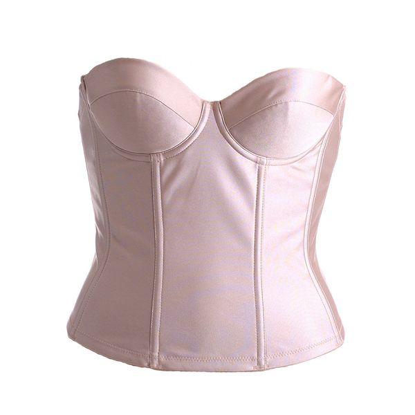 Aurora Long Bustier, Made in Japan, 2 Piece Set with Chest Pads, Mocha Beige, Bridal Inner, Bridal, Wedding Dress, beige