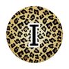 Letter I Tan Brown Leopard Cheetah Animal Print Initial PopSockets Swappable PopGrip