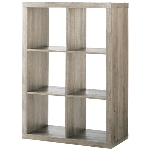 Better Homes & Gardens 6 Cube Storage Organizer, Rustic Gray
