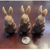 Adorable Prim HM Bunny Melts 3” Old Mold Primitive Chocolate Look Easter Lot 3