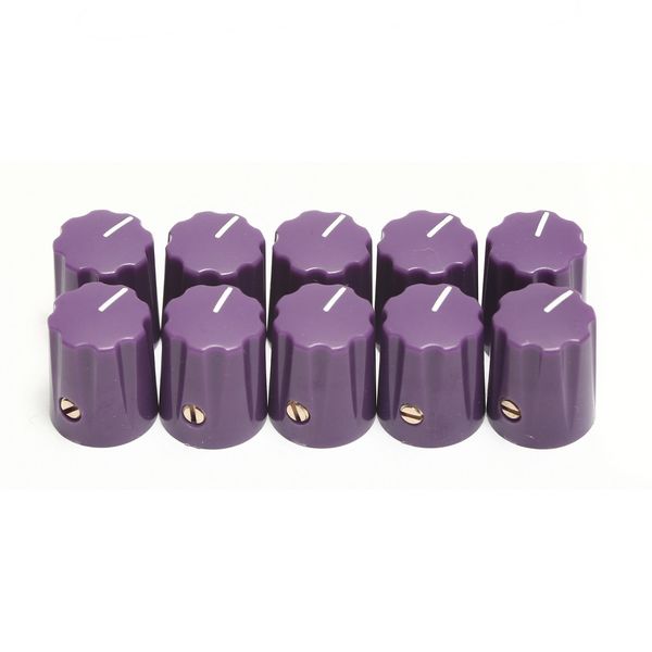 Synthrotek LOT of 10 Purple Davies Clone Knobs 1900h w/Brass Insert