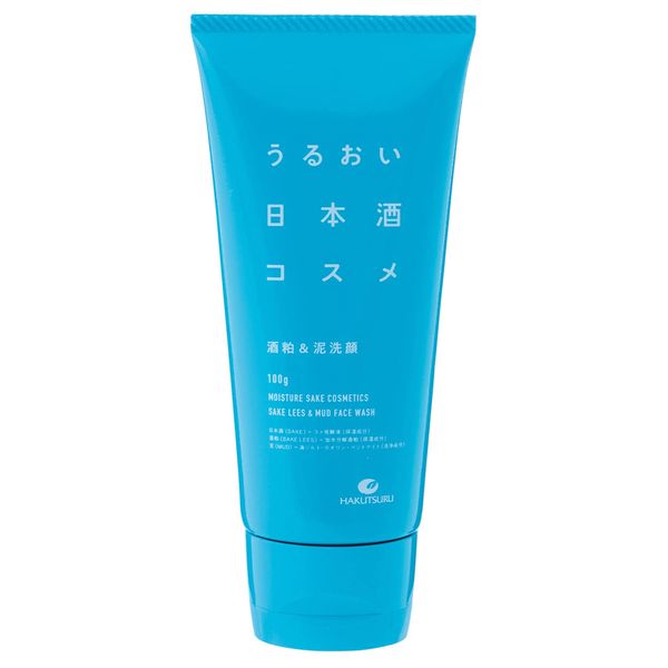 Hakutsuru Moisturizing Japanese Sake Cosmetics Sake Lees & Mud Face Wash, 3.5 oz (100 g)