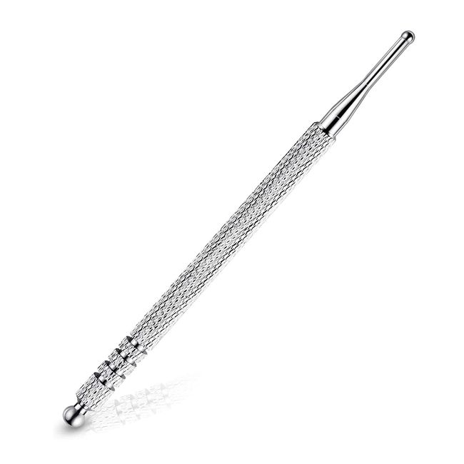 Akupressurstift, Meridianstift Akupressur Stab, Akupunkturstift Massage Stif, Akupunktur-Stäbchen ​Narbenpflege Edelstahl, Meridianstift Akupressur Stab 2 Kugeln, Länge 10 cm Kugel Ø 2/5 mm